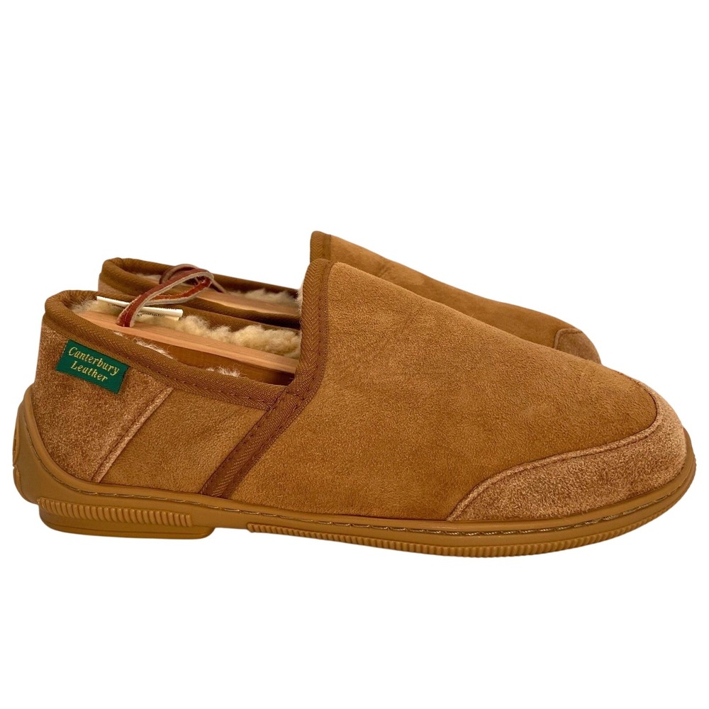 Canterbury Leather Shearling Slippers Made New Zealand Suede Women's 8